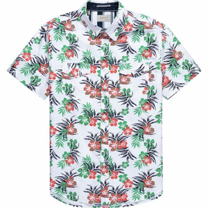 Jachs New York Hawaiian Floral Short-Sleeve Shirt - NWT -‎ S